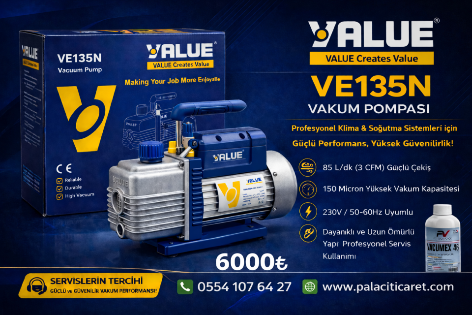 Value VE135N Vakum Pompası