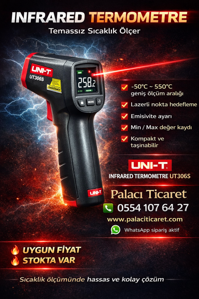 Unit UT306S Kızılötesi Lazer Termometre