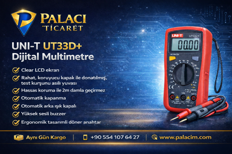 Unit UT 33D+ 600v 10A Dijital Multimetre