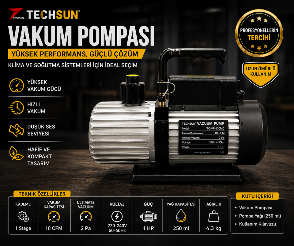 TECHSUN Vakum Pompası TC-VP-130