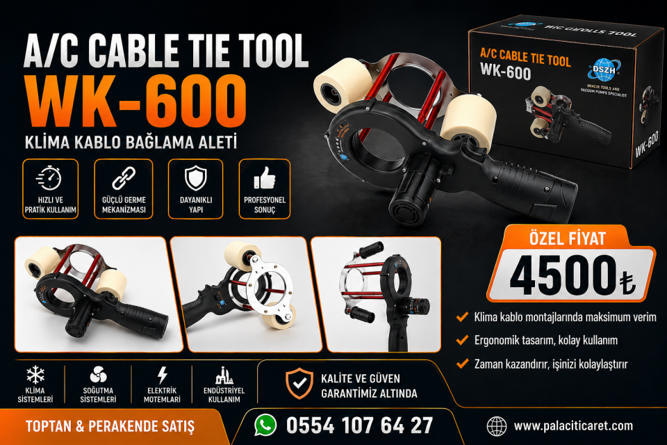 WK-600 Otomatik Şarjlı Klima İzolasyon Bant Sarma Makinesi