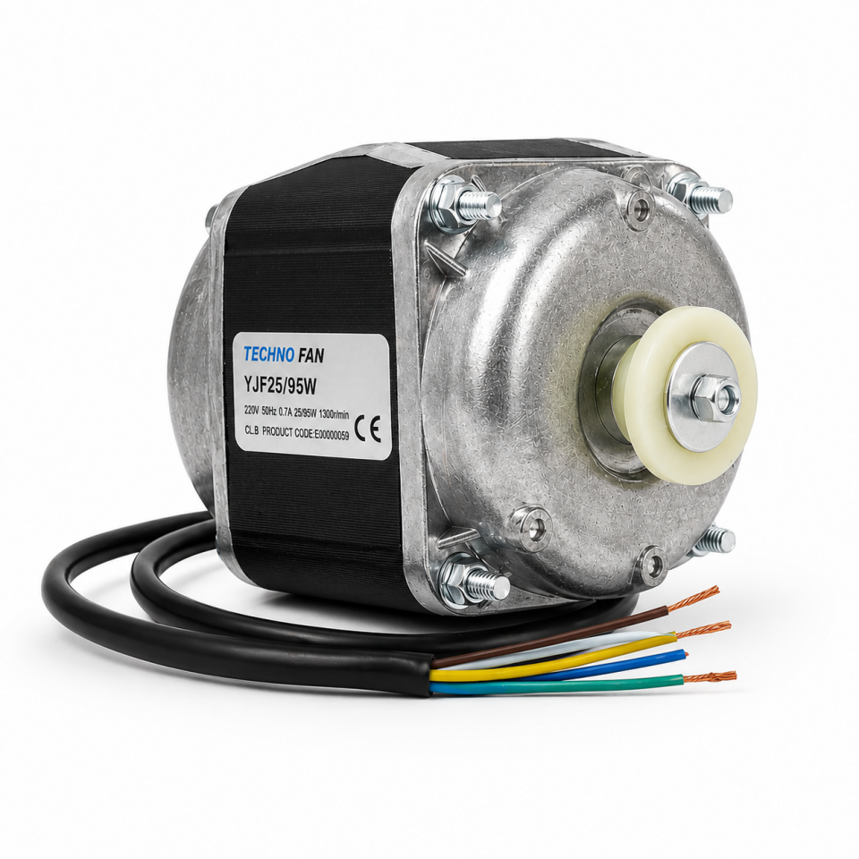 TECHNO FAN YJF25/95W Fan Motoru 220V 1300 RPM Dıştan Rotor