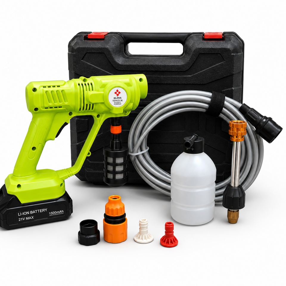 Artiko KLİMA TEMİZLİK POMPASI TAŞINABİLİR 21V ŞARJLI 1500 MAH ÇANTALI