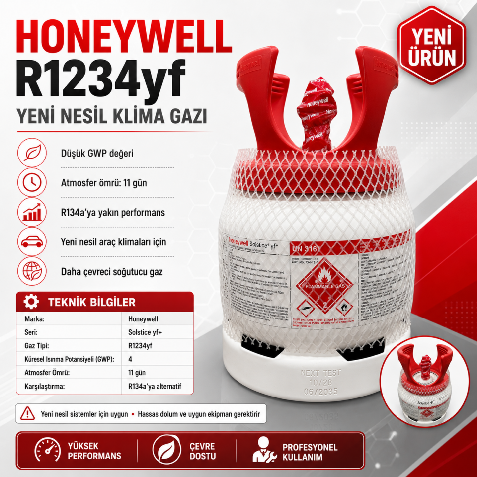 Honeywell R-1234yf Honeywell Klima Gazı