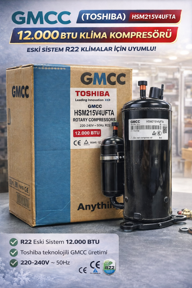 GMCC Toshiba HSM215V4UFTA 12.000 BTU Klima Kompresörü