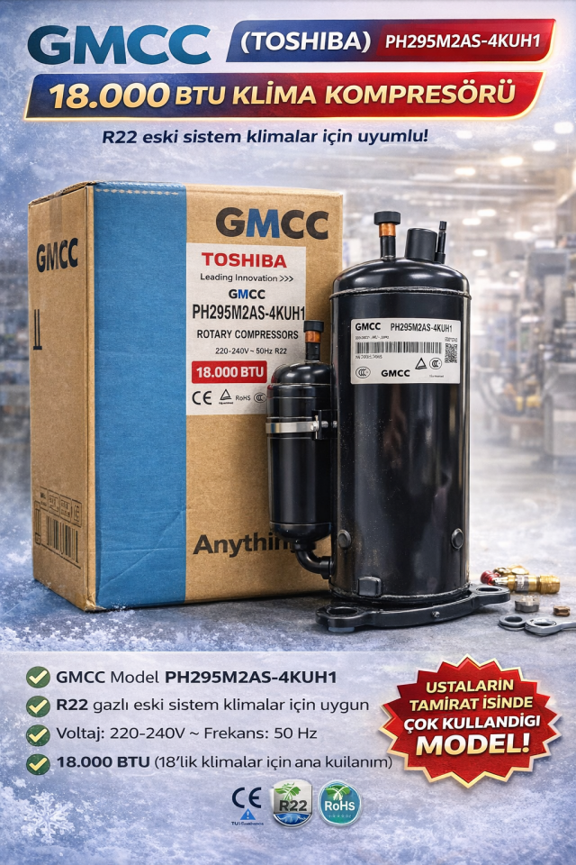 GMCC Toshiba PH295M2AS-4KUH1 18.000 BTU Klima Kompresörü