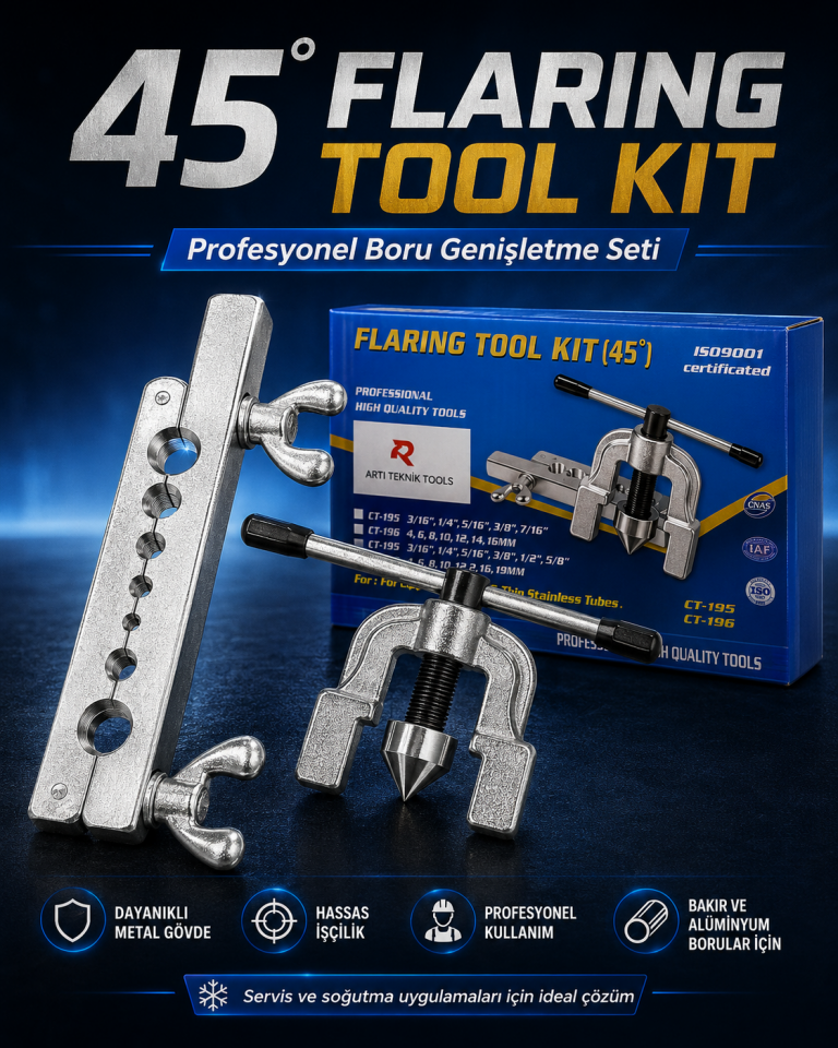 45° Flaring Tool Kit – Profesyonel Boru Genişletme Seti