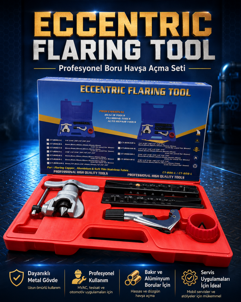 Eccentric Flaring Tool – Profesyonel Boru Havşa Açma Seti