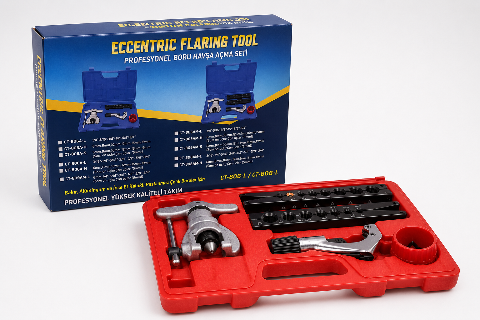 Eccentric Flaring Tool – Profesyonel Boru Havşa Açma Seti