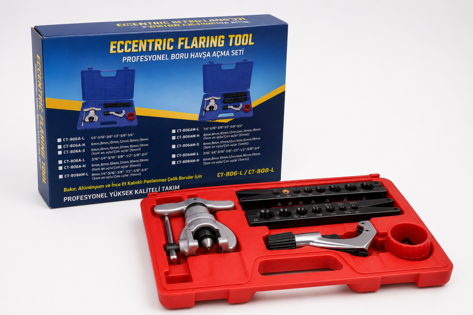Eccentric Flaring Tool – Profesyonel Boru Havşa Açma Seti