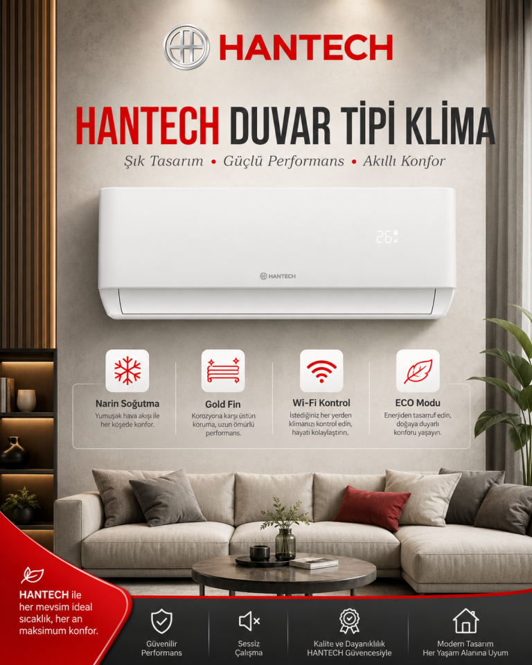 Hantech H-Pro 9.000 bTU Kapasiteli Duvar Tipi Klima A++ beyaz