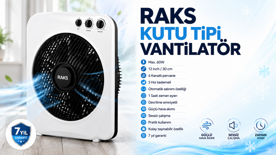 Raks Bf 12 Mx Kutu Vantilatör 60 W