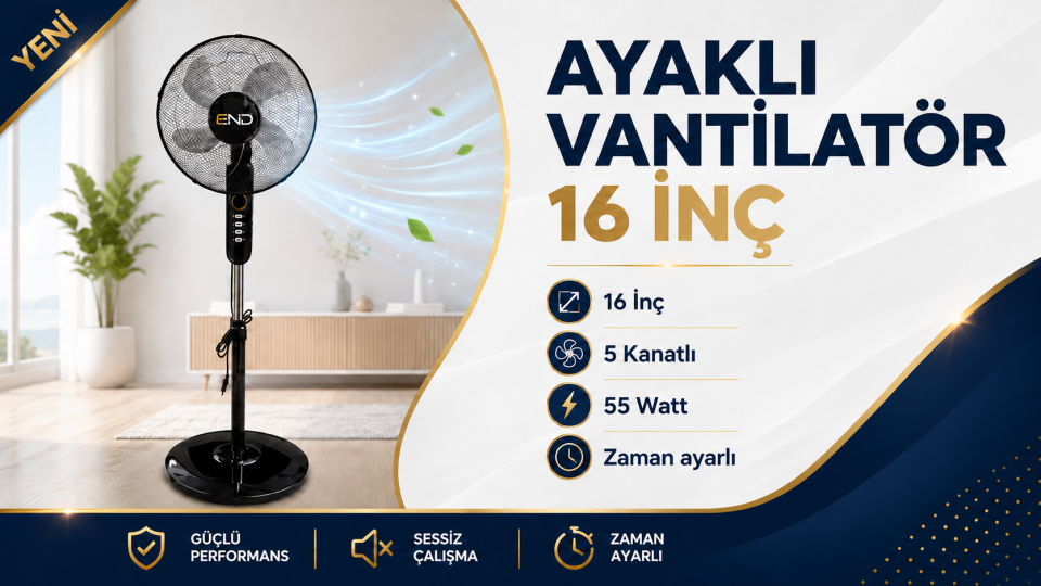 END Ayaklı Vantilatör – 16 İnç