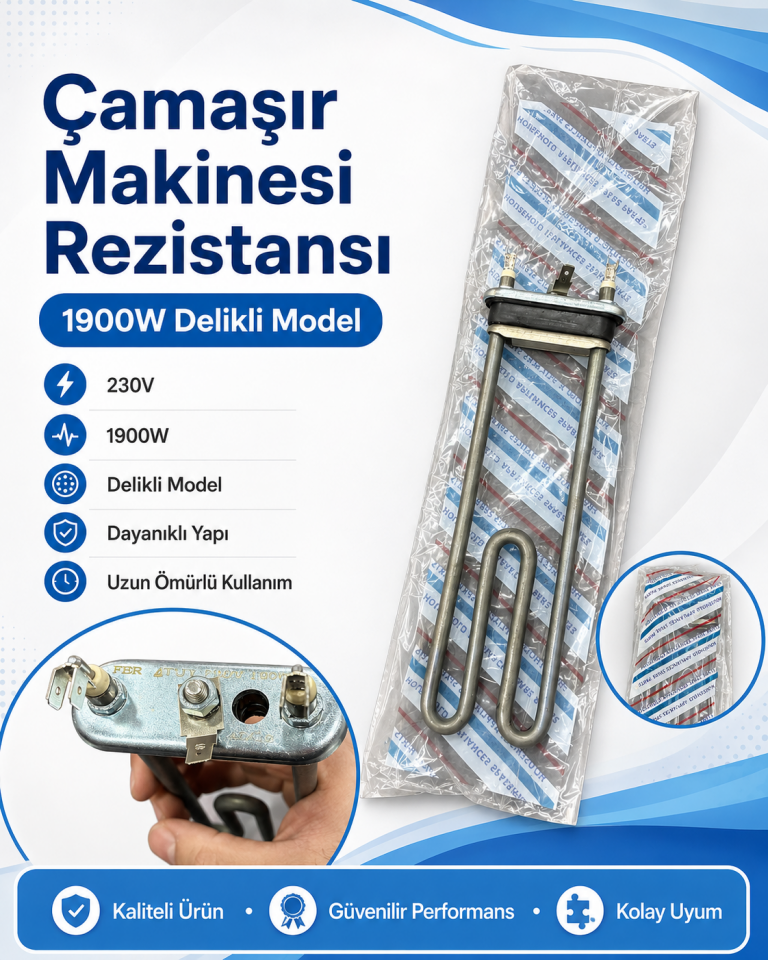 Çamaşır Makinesi Rezistansı 1900W Delikli Model
