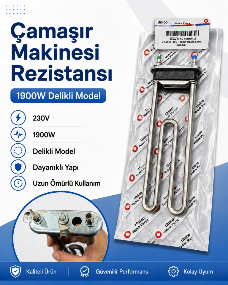 Çamaşır Makinesi Rezistansı 1900W Delikli Model