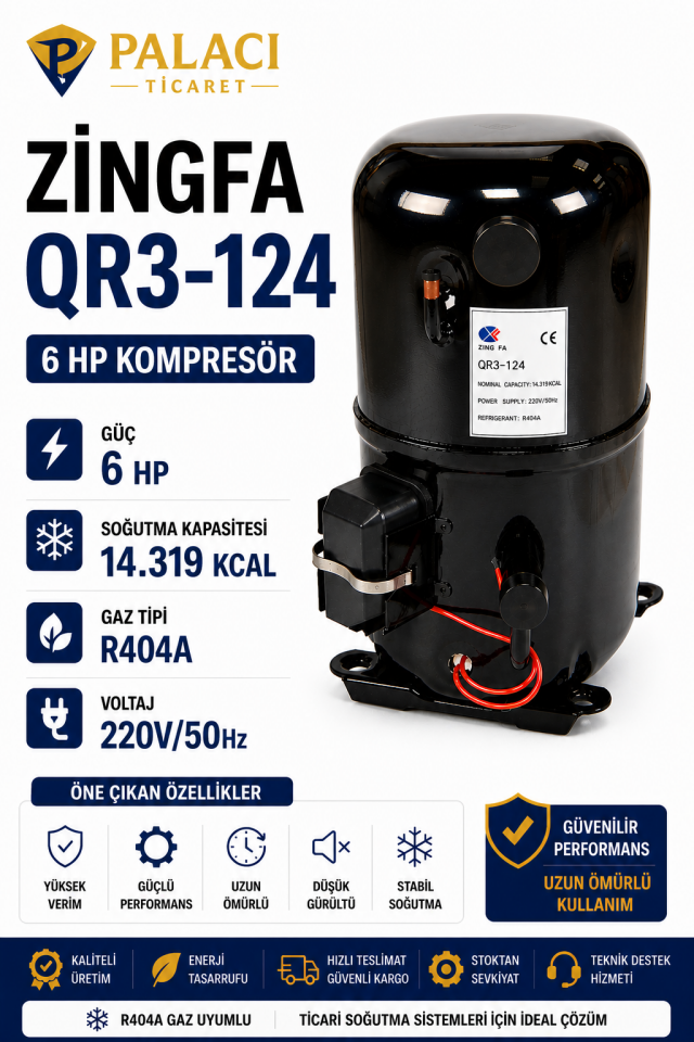 ZINGFA QR3-124 6 HP Kompresör