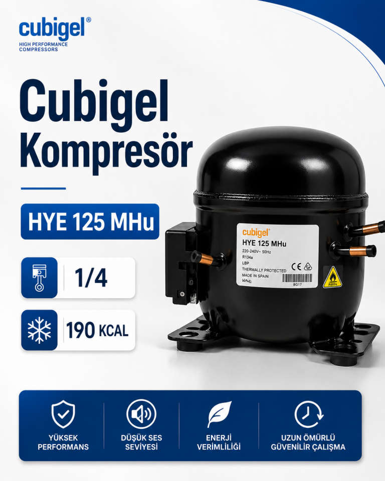 Cubigel HYE 125 MHu Kompresör 1/4 – 190 KCAL