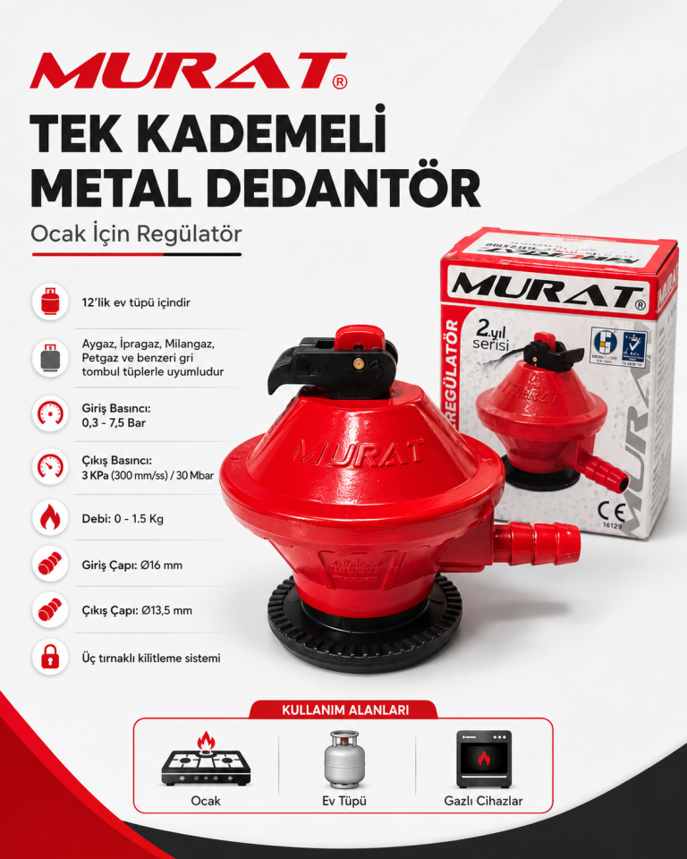 Murat Metal Tüp Kafası Dedantörü - Dedantör