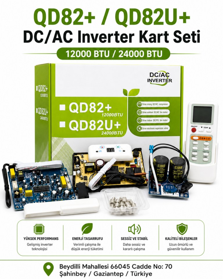 Inverter Klima Kumanda Kartlı QD-80C DC 24V Açıklama Ek bilgi Değerlendirmeler (0)