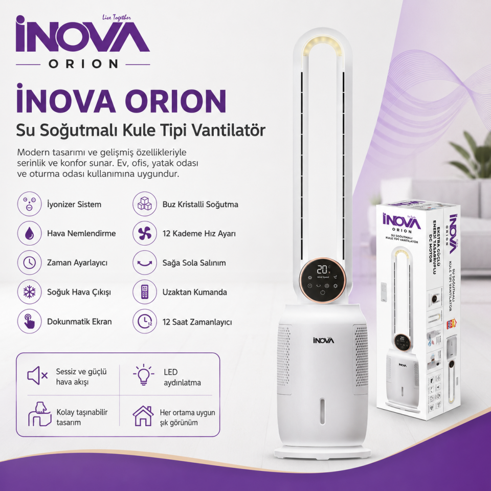 İnova Orion Su Soğutmalı Kule Tipi Vantilatör