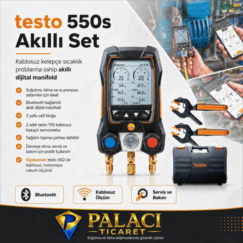 TESTO 550S DİJİTAL MANİFOLD