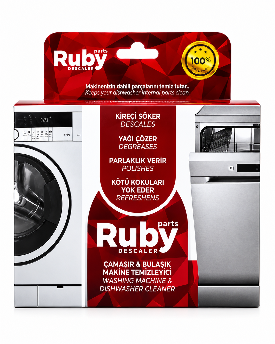 Ruby Parts Çamaşır ve Bulaşık Makinesi Temizleyici – Kireç ve Yağ Çözücü